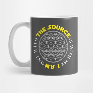 The Source is with me (flower of life) - dark colors Mug